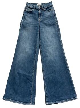 Frame Le Palazzo Wide Leg Jeans Womens 26* Flare Stretch Boho Retro 70s